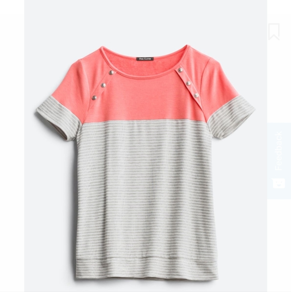 PINK CLOVER Luna Short Sleeve Knit Top